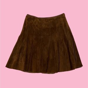 Vintage Brown Suede Skirt